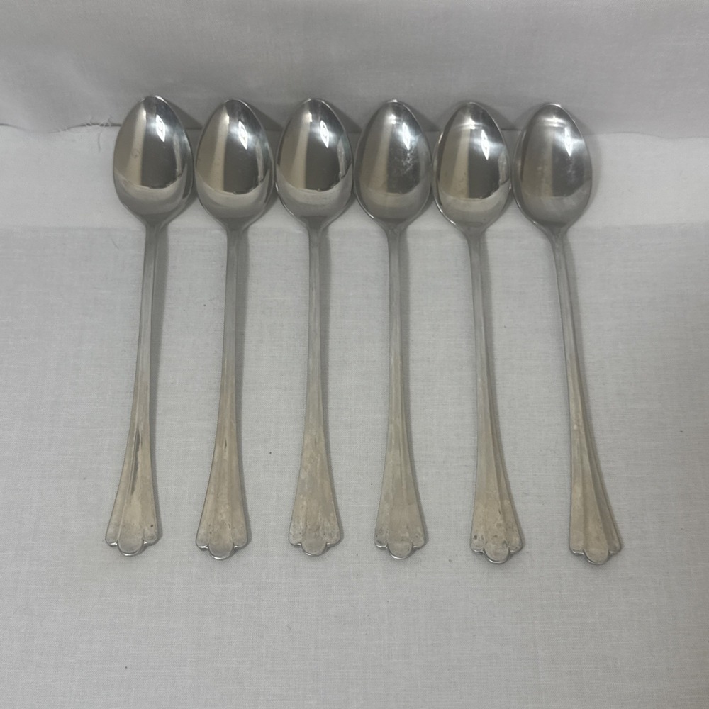 Royal Gallery RGL1 Glossy 18-8 Stainless Korea Flatware 6 1/8" TEASPOONS 6